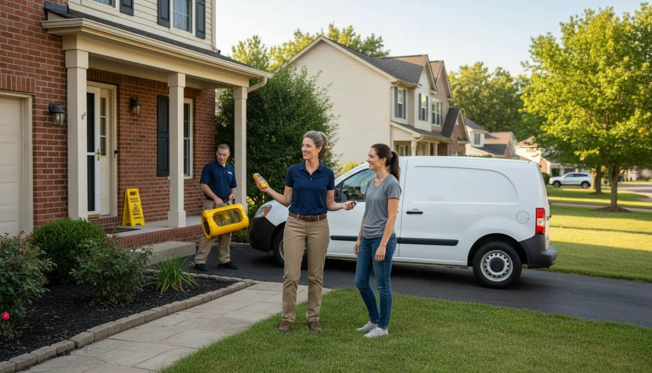 Residential water damage restoration in Keswick, IA